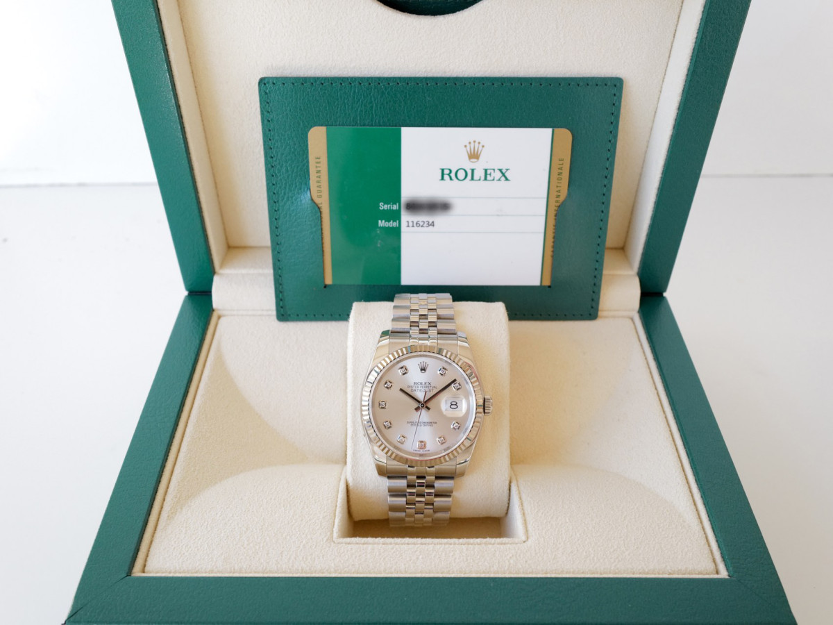 Годинник Rolex Datejust 36 Jubilee Steel Silver Diamond Dial[9]