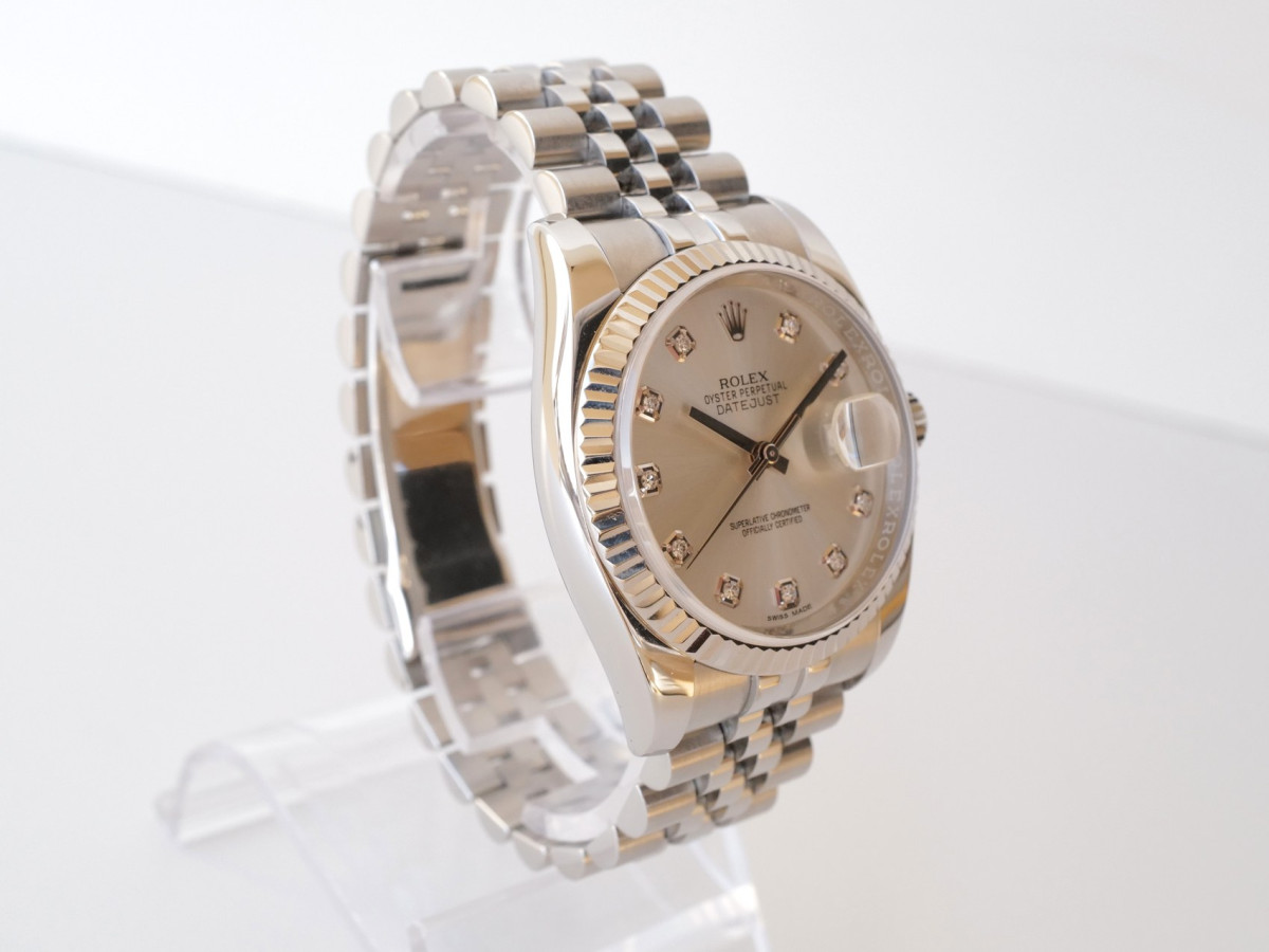 Годинник Rolex Datejust 36 Jubilee Steel Silver Diamond Dial[6]