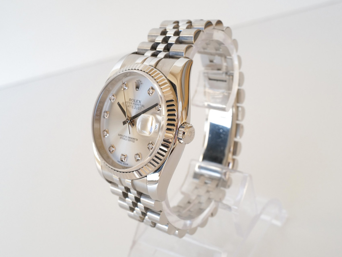 Годинник Rolex Datejust 36 Jubilee Steel Silver Diamond Dial[7]