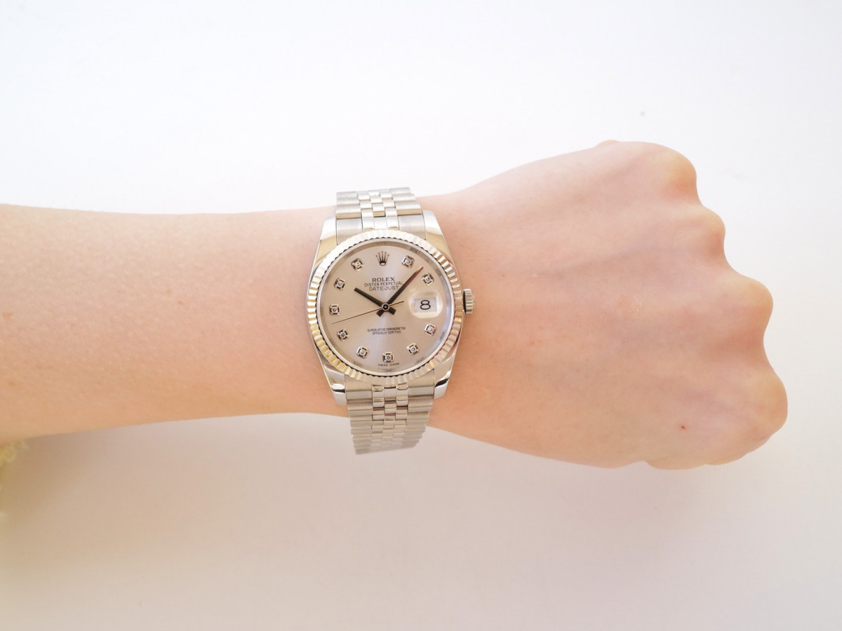 Годинник Rolex Datejust 36 Jubilee Steel Silver Diamond Dial[4]