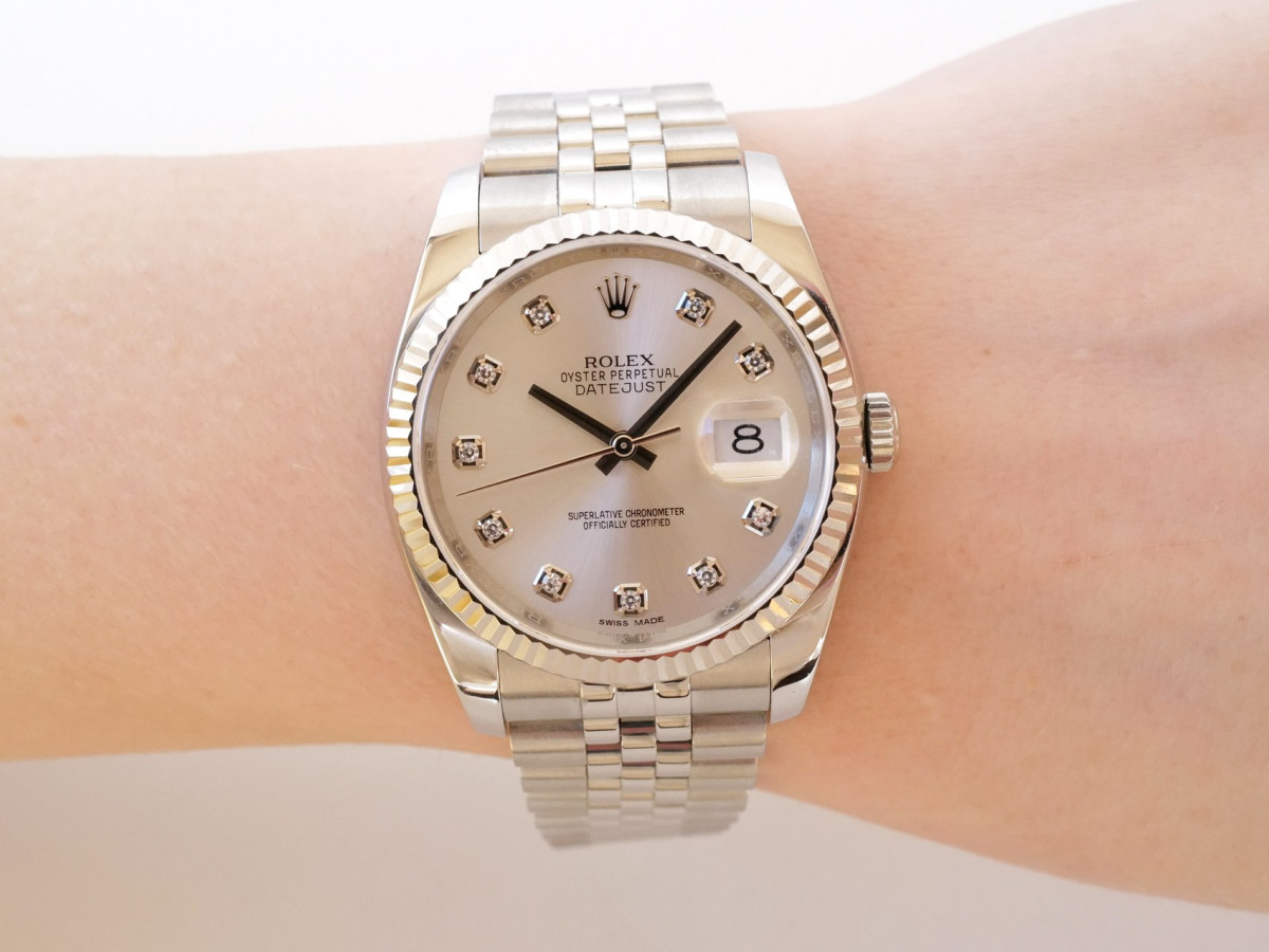 Годинник Rolex Datejust 36 Jubilee Steel Silver Diamond Dial[5]