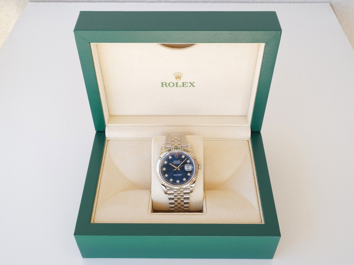 Часы Rolex Datejust 41mm 18k White Gold and Steel Blue Diamond Dial Jubilee (2024)[9]