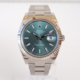 Швейцарський годинник Rolex Datejust 41mm Mint Green Dial Oyster