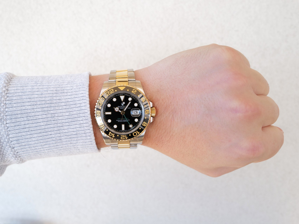 Годинник Rolex GMT-Master II  18K Yellow Gold Black Dial[4]