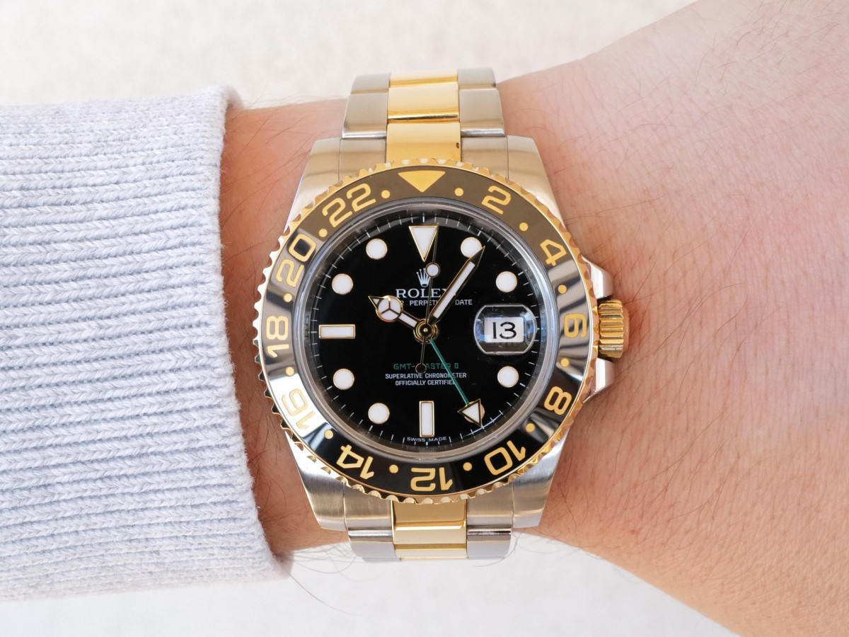 Годинник Rolex GMT-Master II  18K Yellow Gold Black Dial[5]