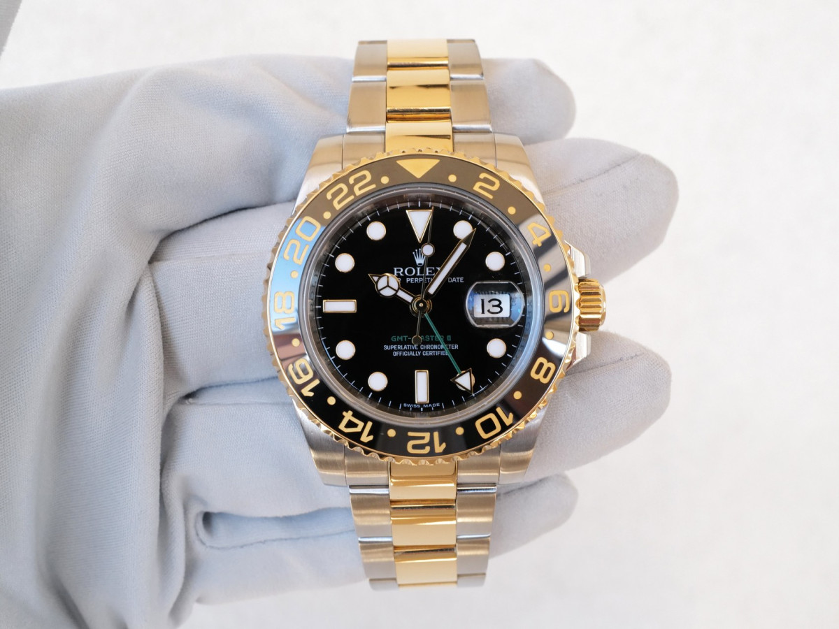 Годинник Rolex GMT-Master II  18K Yellow Gold Black Dial[8]