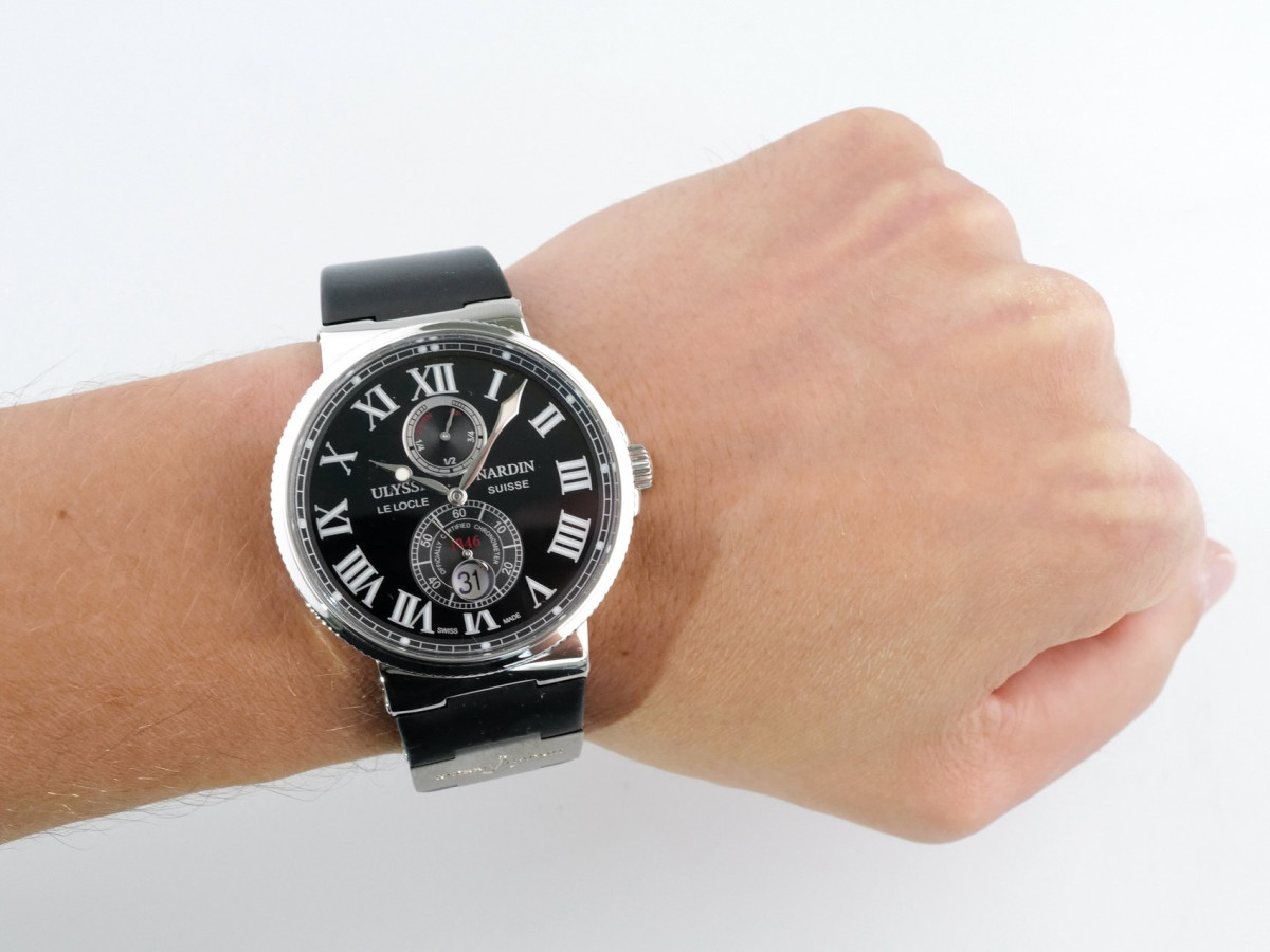 Часы Ulysse Nardin Maxi Marine Chronometer Black Dial 43mm[4]