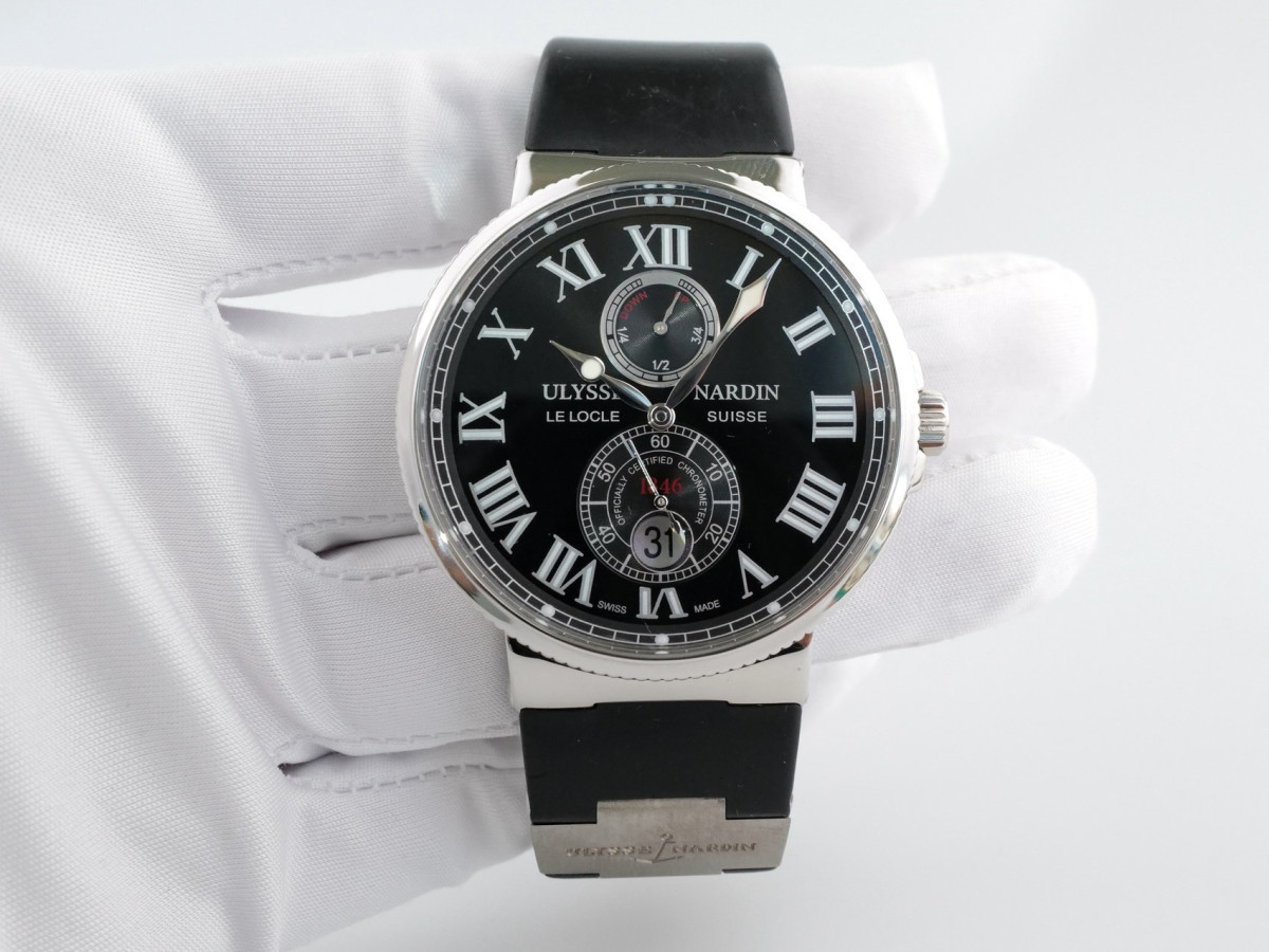 Часы Ulysse Nardin Maxi Marine Chronometer Black Dial 43mm[7]