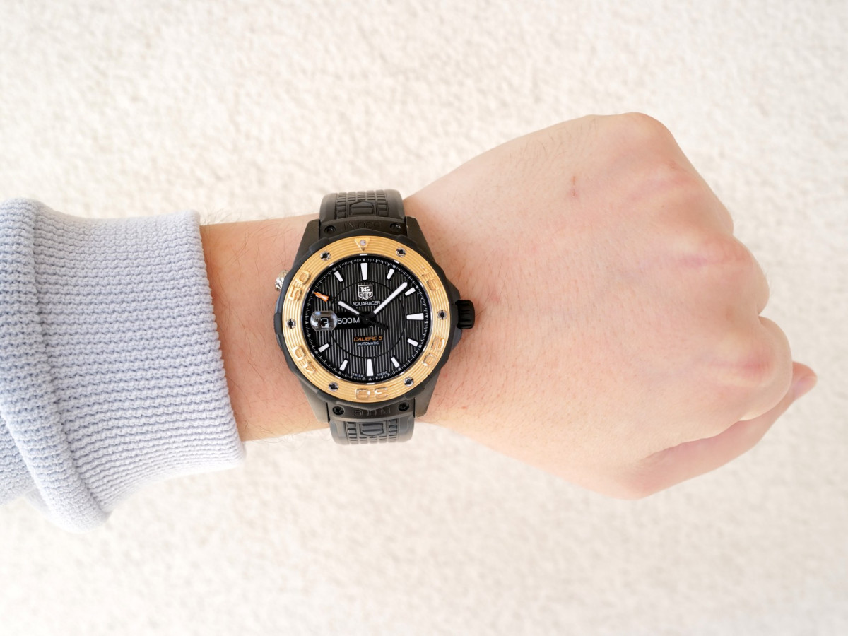 Часы TAG Heuer Aquaracer 500M Calibre 5 Titanium 18K Rose Gold 43[4]