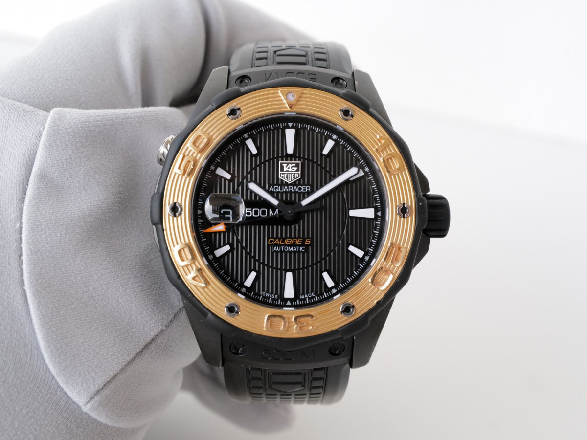 Часы TAG Heuer Aquaracer 500M Calibre 5 Titanium 18K Rose Gold 43[8]