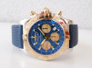 Годинник Breitling Chronomat Steel Gold Blue Dial Rubber Strap 44mm