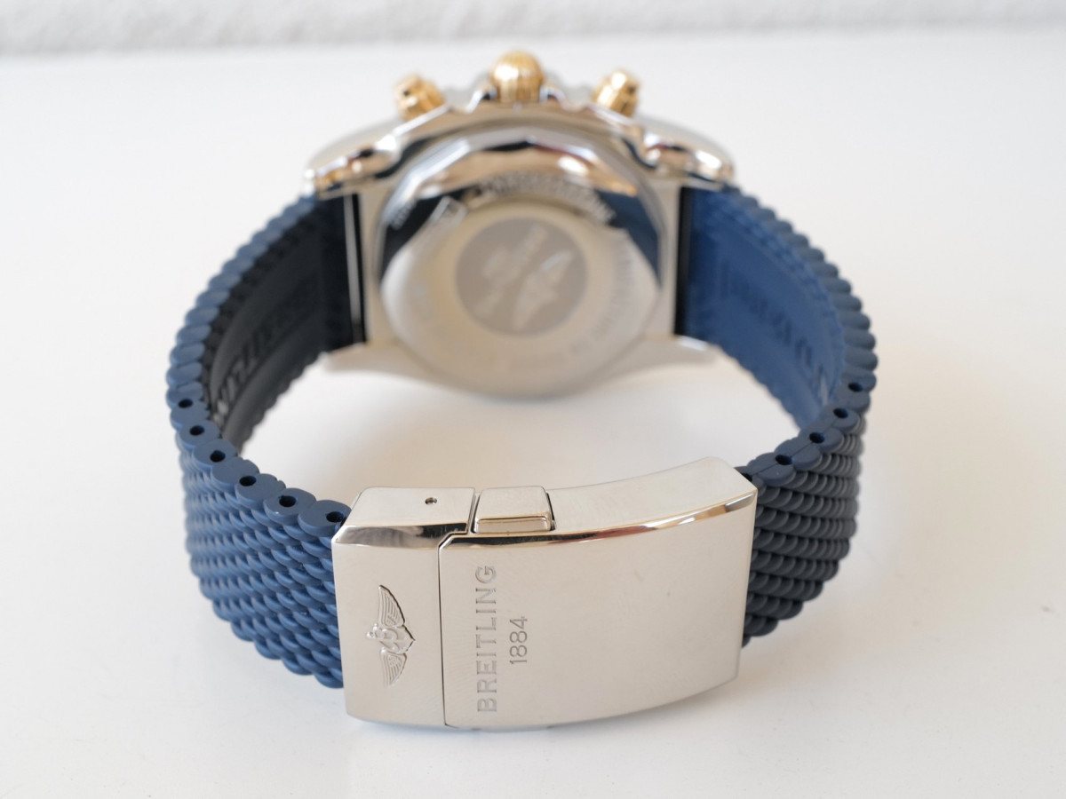 Годинник Breitling Chronomat Steel Gold Blue Dial Rubber Strap 44mm[2]