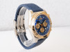 Годинник Breitling Chronomat Steel Gold Blue Dial Rubber Strap 44mm[6]