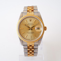 Швейцарський годинник Rolex Oyster Perpetual Date Steel 18K Yellow Gold 34mm