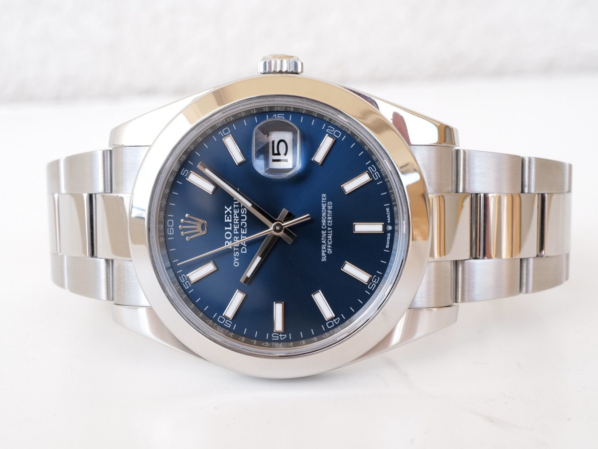 Rolex Datejust 41 Blue Dial Domed Bezel Oyster Bracelet (2023) watch