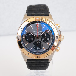Швейцарський годинник Breitling Chronomat 42mm  B01 Gold Steel Grey Dial