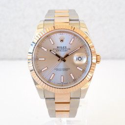 Швейцарський годинник Rolex Datejust 41 mm Oyster Steel 18K Rose Gold Sundust Dial