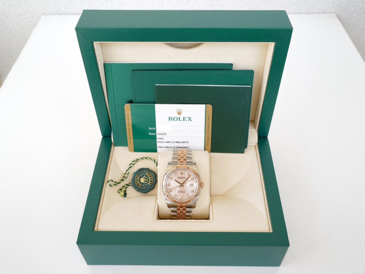 Годинник Rolex Datejust 36mm Jubilee Steel 18K Rose Gold Pink Computer Dial[9]