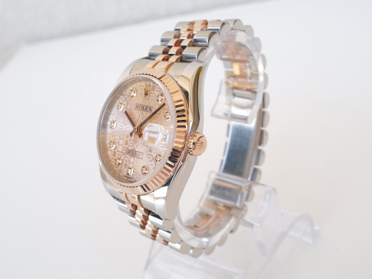 Годинник Rolex Datejust 36mm Jubilee Steel 18K Rose Gold Pink Computer Dial[7]