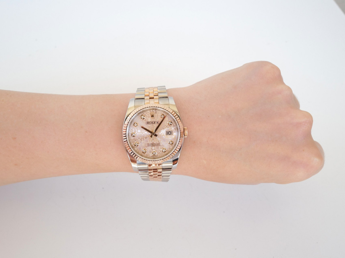 Годинник Rolex Datejust 36mm Jubilee Steel 18K Rose Gold Pink Computer Dial[4]