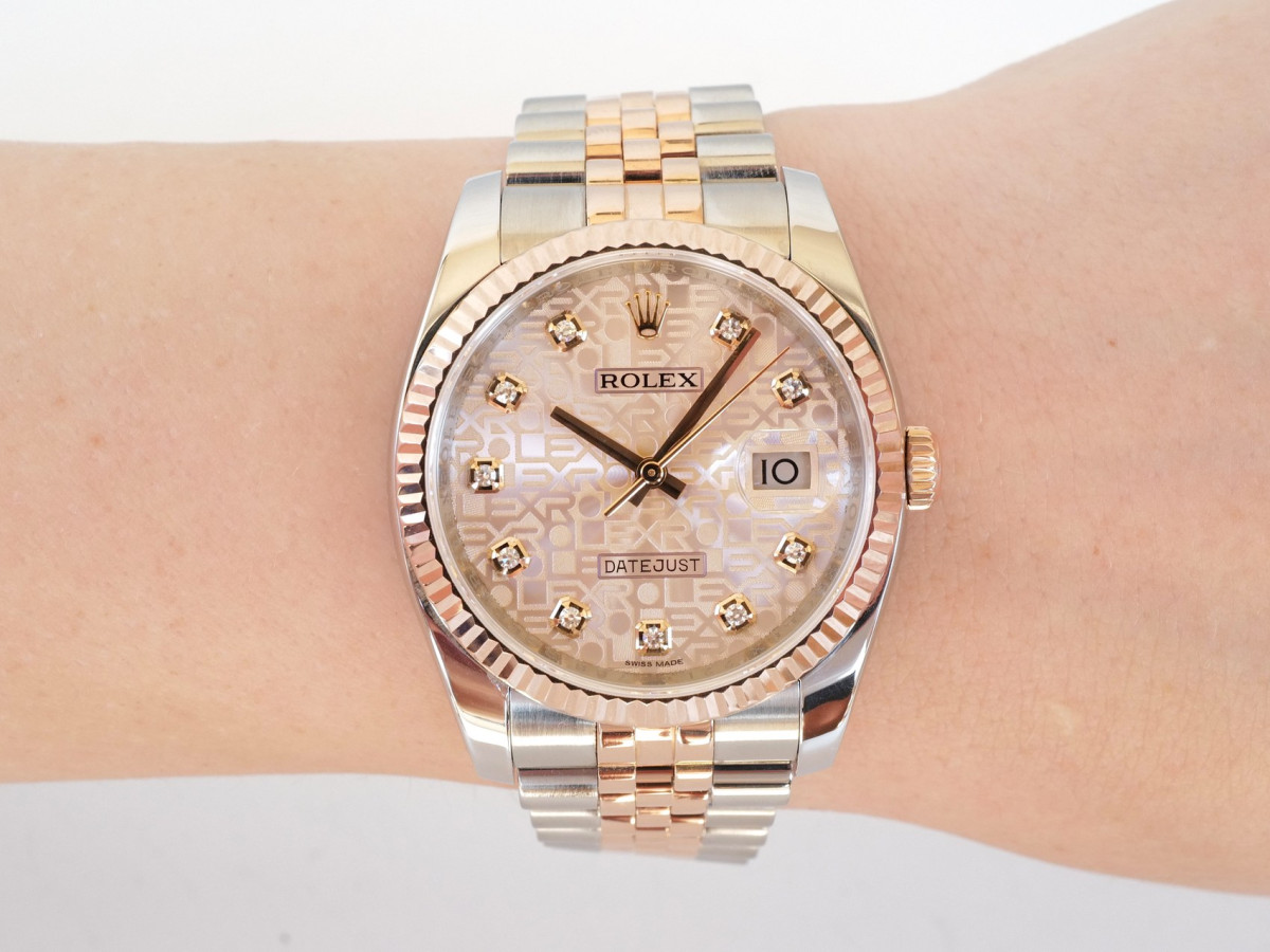 Годинник Rolex Datejust 36mm Jubilee Steel 18K Rose Gold Pink Computer Dial[5]