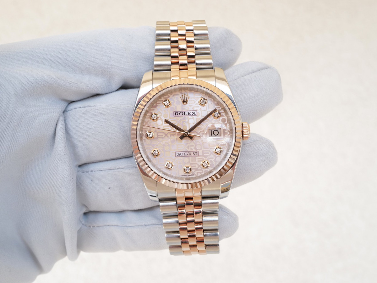 Годинник Rolex Datejust 36mm Jubilee Steel 18K Rose Gold Pink Computer Dial[8]