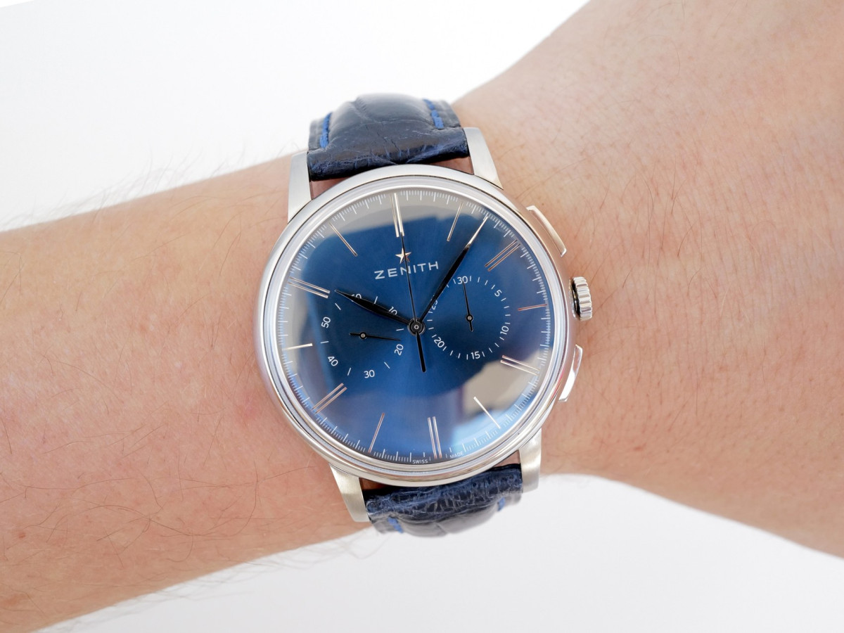 Годинник Zenith Elite Chronograph Classic Blue Dial 42 mm[5]