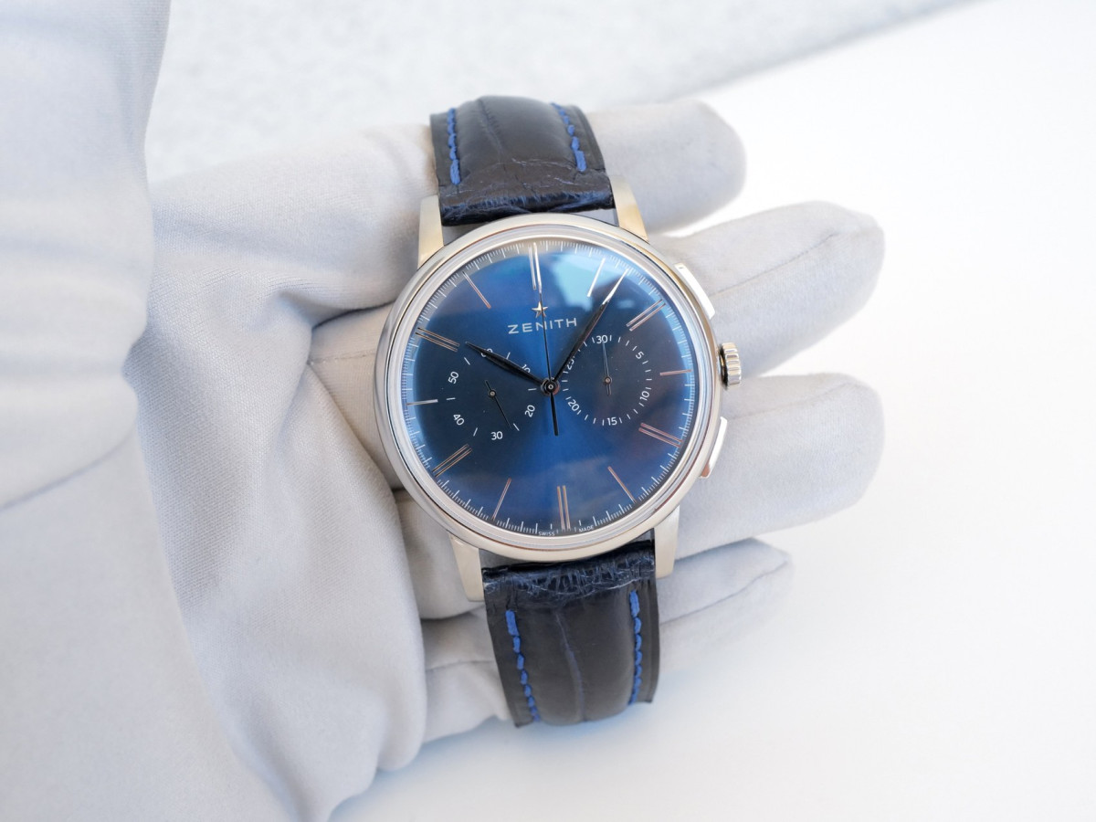 Годинник Zenith Elite Chronograph Classic Blue Dial 42 mm[8]