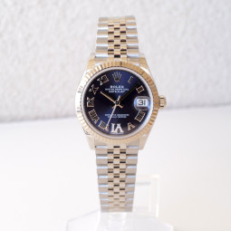 Rolex Datejust 31mm Jubilee Aubergine Purple Roman VI Diamond Dial Swiss watch
