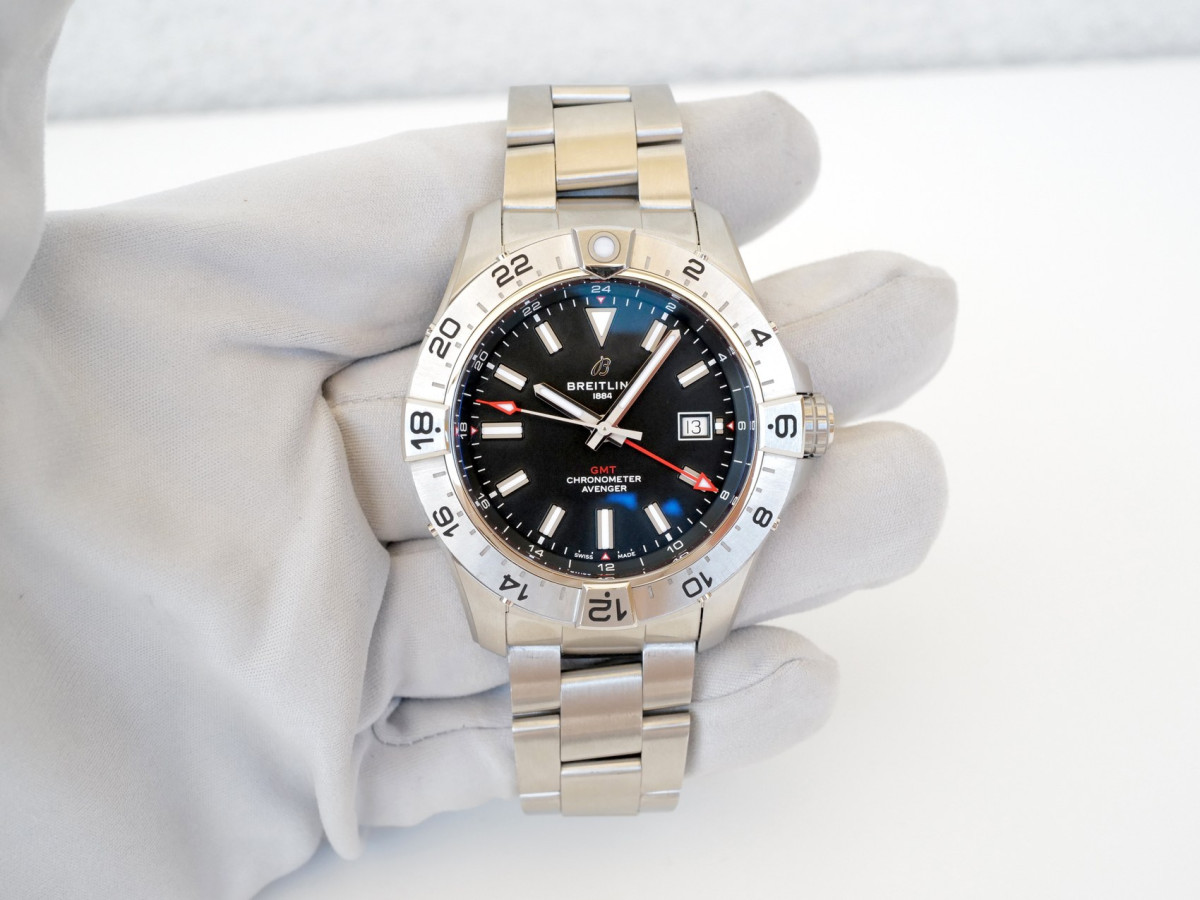 Годинник Breitling Avenger Automatic GMT 44 Black Dial NEW[8]