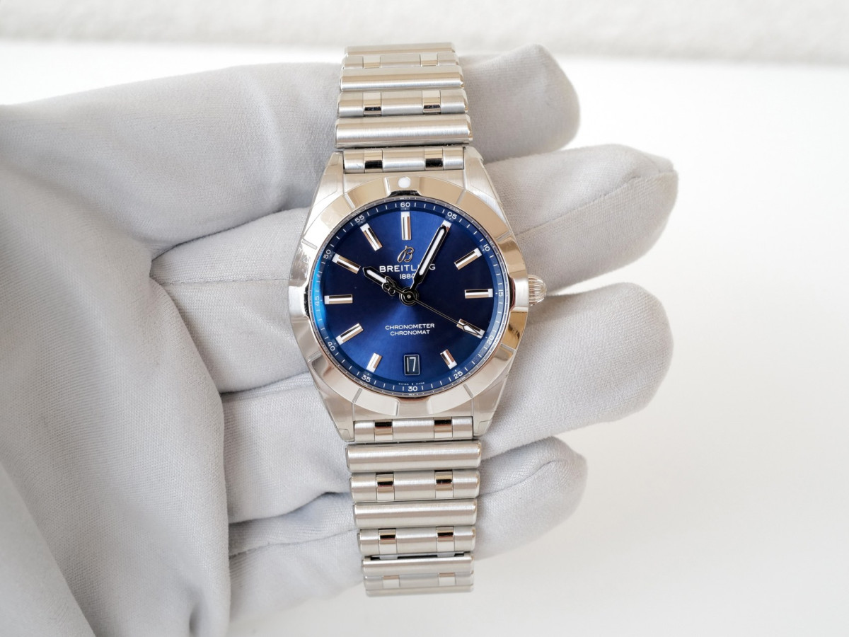 Breitling Chronomat 32 Blue Dial NEW watch[8]