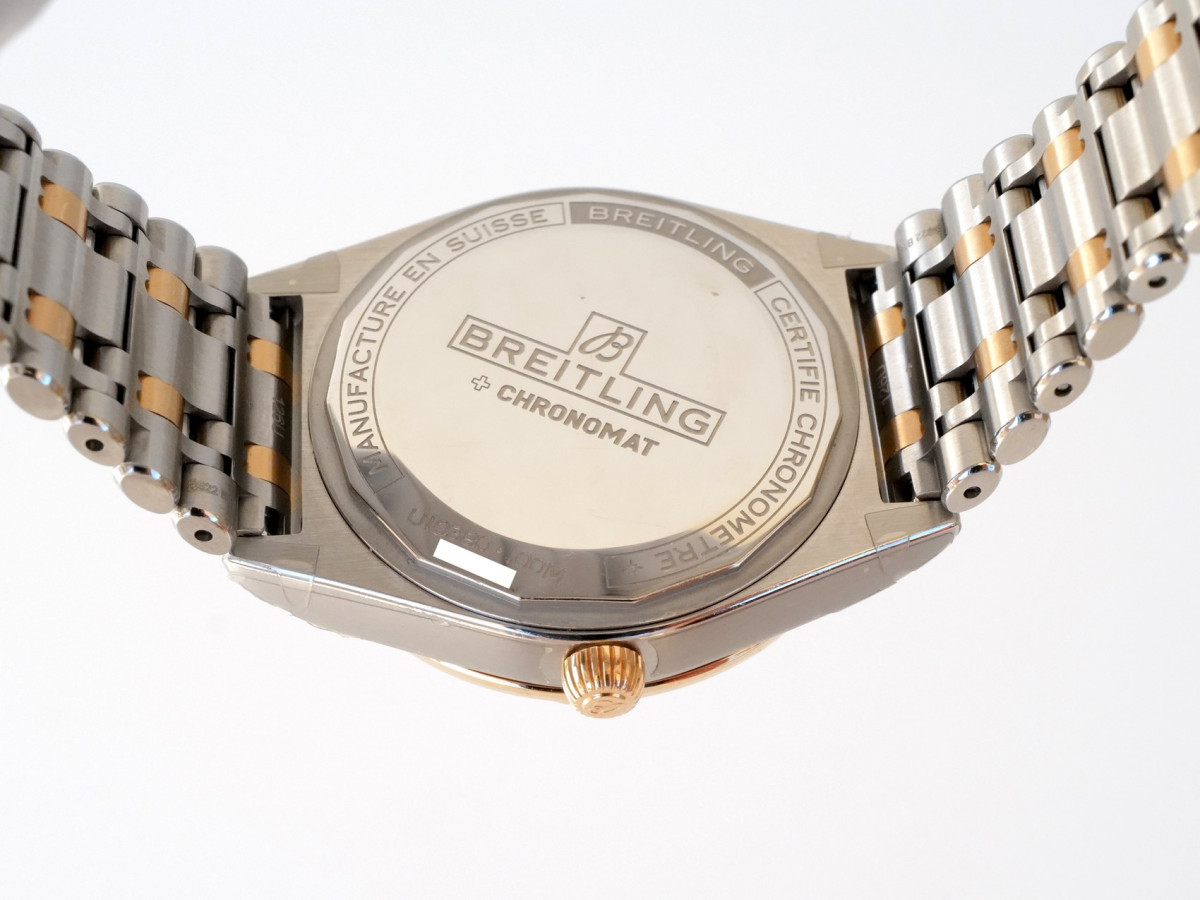 Breitling Chronomat 36 Steel 18K Rose Gold MOP Diamond Dial NEW watch[3]