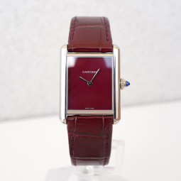 Швейцарские часы Cartier Tank Must De Cartier Burgundy Dial