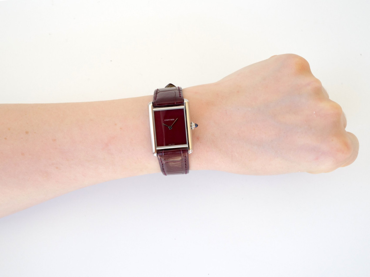 Часы Cartier Tank Must De Cartier Burgundy Dial[4]