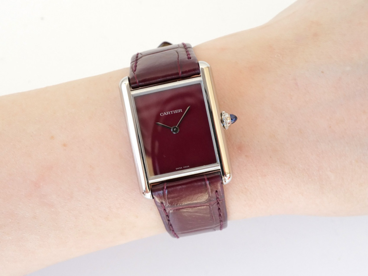 Часы Cartier Tank Must De Cartier Burgundy Dial[5]