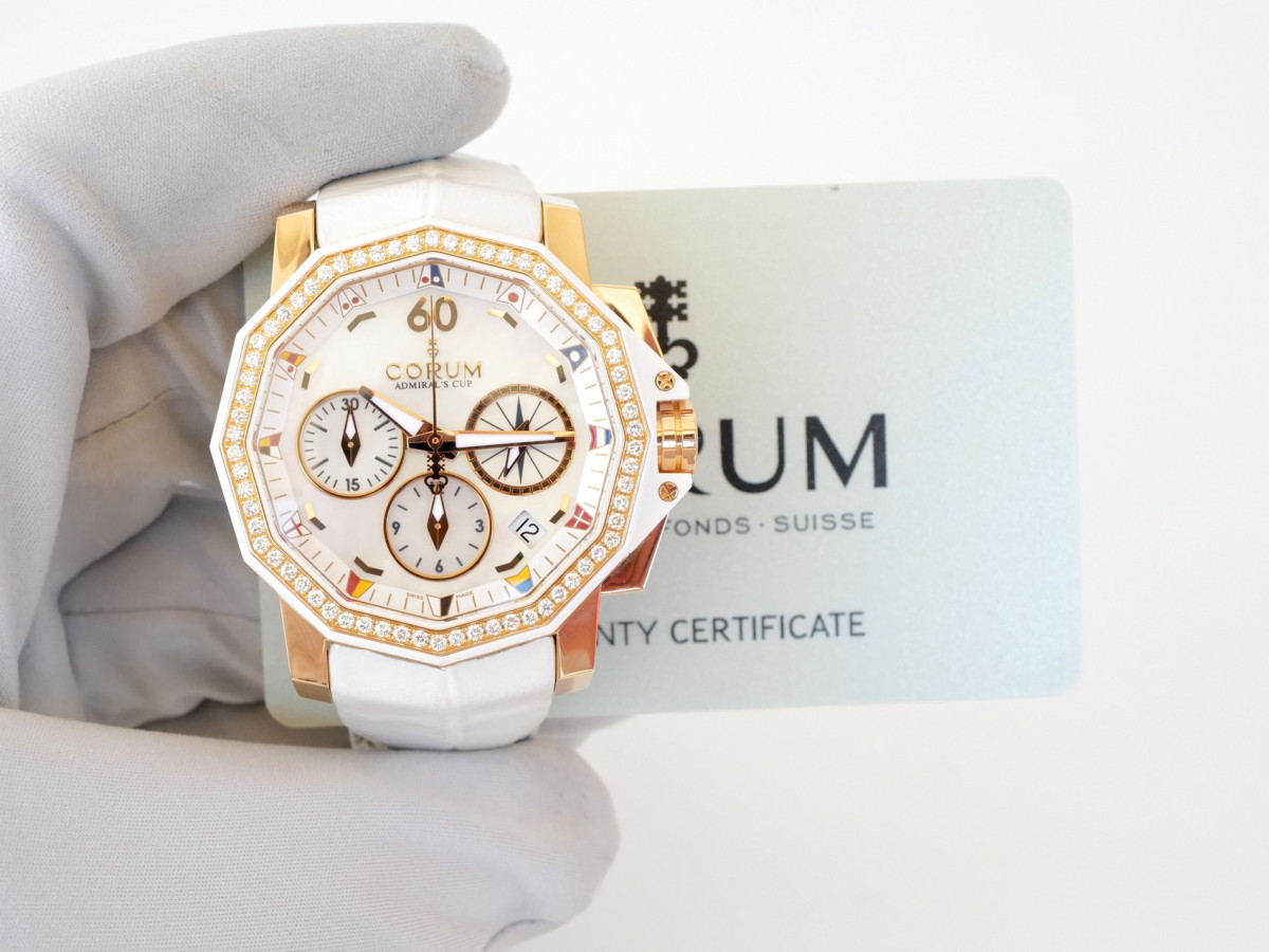 Годинник Corum Admiral's Cup Challenger Diamonds MOP Dial Limited Edition 18K Rose Gold 40[9]