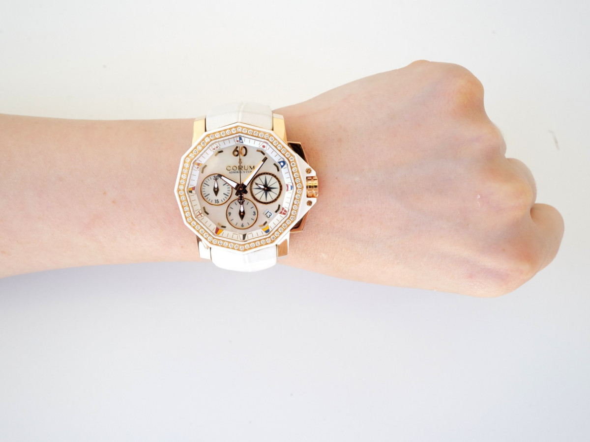 Годинник Corum Admiral's Cup Challenger Diamonds MOP Dial Limited Edition 18K Rose Gold 40[4]