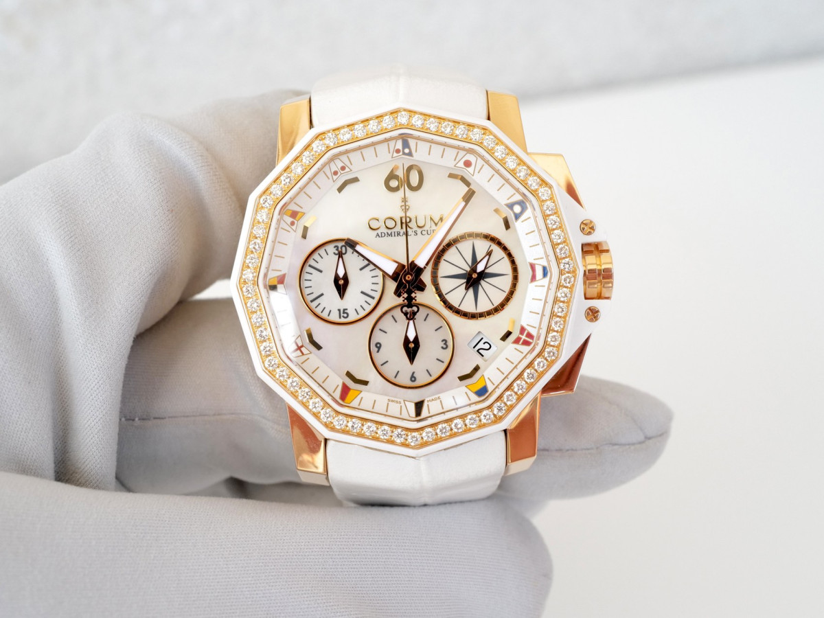 Годинник Corum Admiral's Cup Challenger Diamonds MOP Dial Limited Edition 18K Rose Gold 40[8]