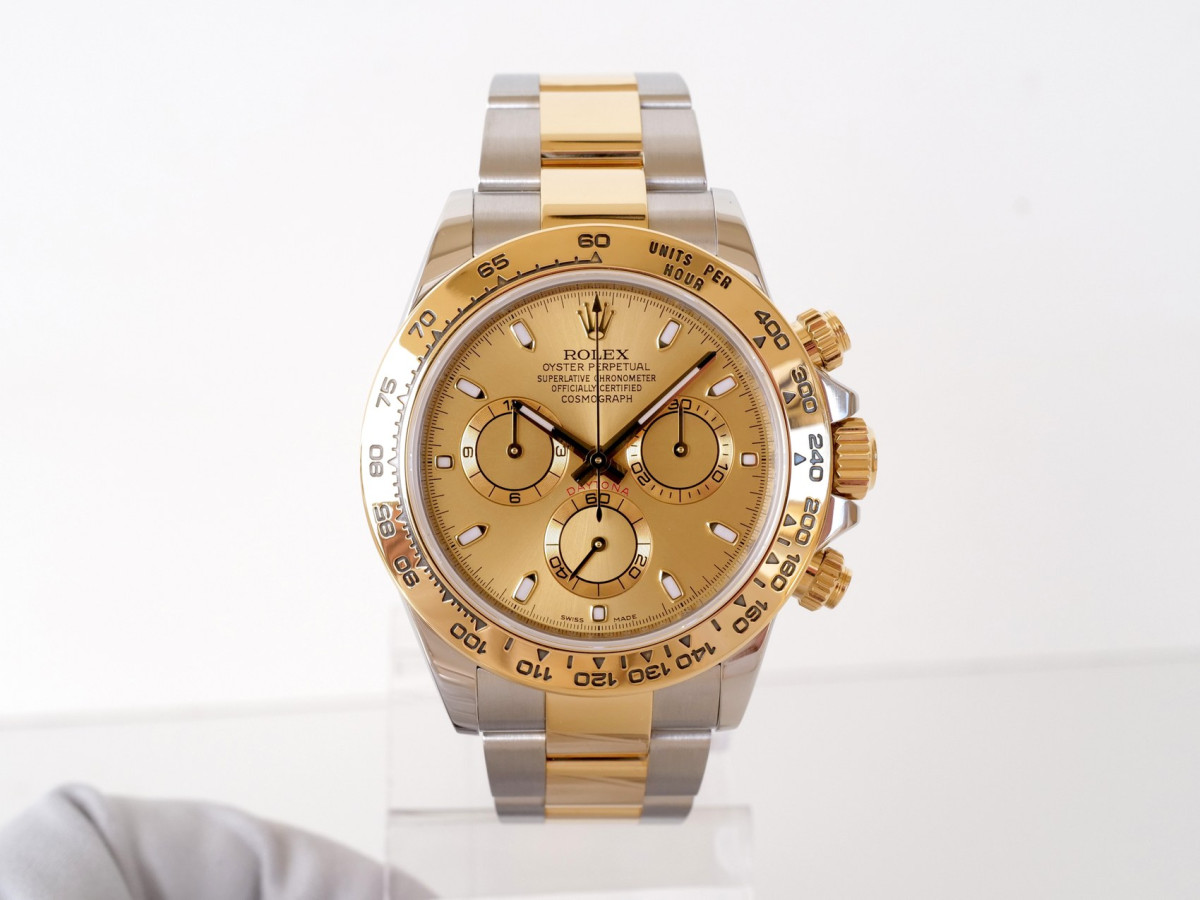 Buy Rolex Cosmograph Daytona 18K Yellow Gold Steel Champagne Dial 40 (2023) watch