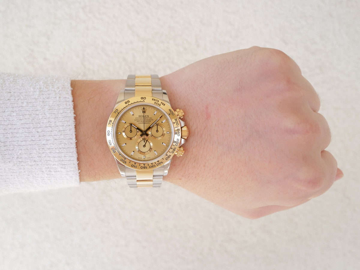 Rolex Cosmograph Daytona 18K Yellow Gold Steel Champagne Dial 40 (2023) watch[4]