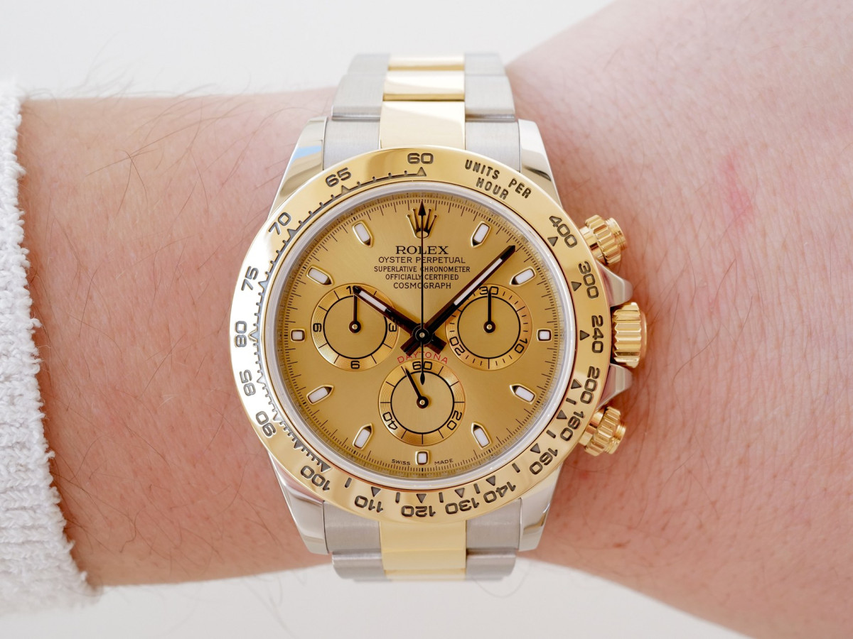 Rolex Cosmograph Daytona 18K Yellow Gold Steel Champagne Dial 40 (2023) watch[5]