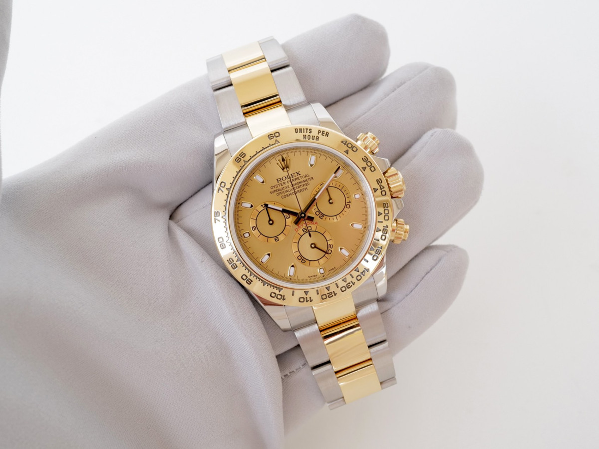 Rolex Cosmograph Daytona 18K Yellow Gold Steel Champagne Dial 40 (2023) watch[8]