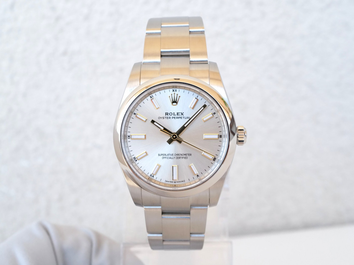 Купить часы Rolex Oyster Perpetual 34 Silver Dial (2022)