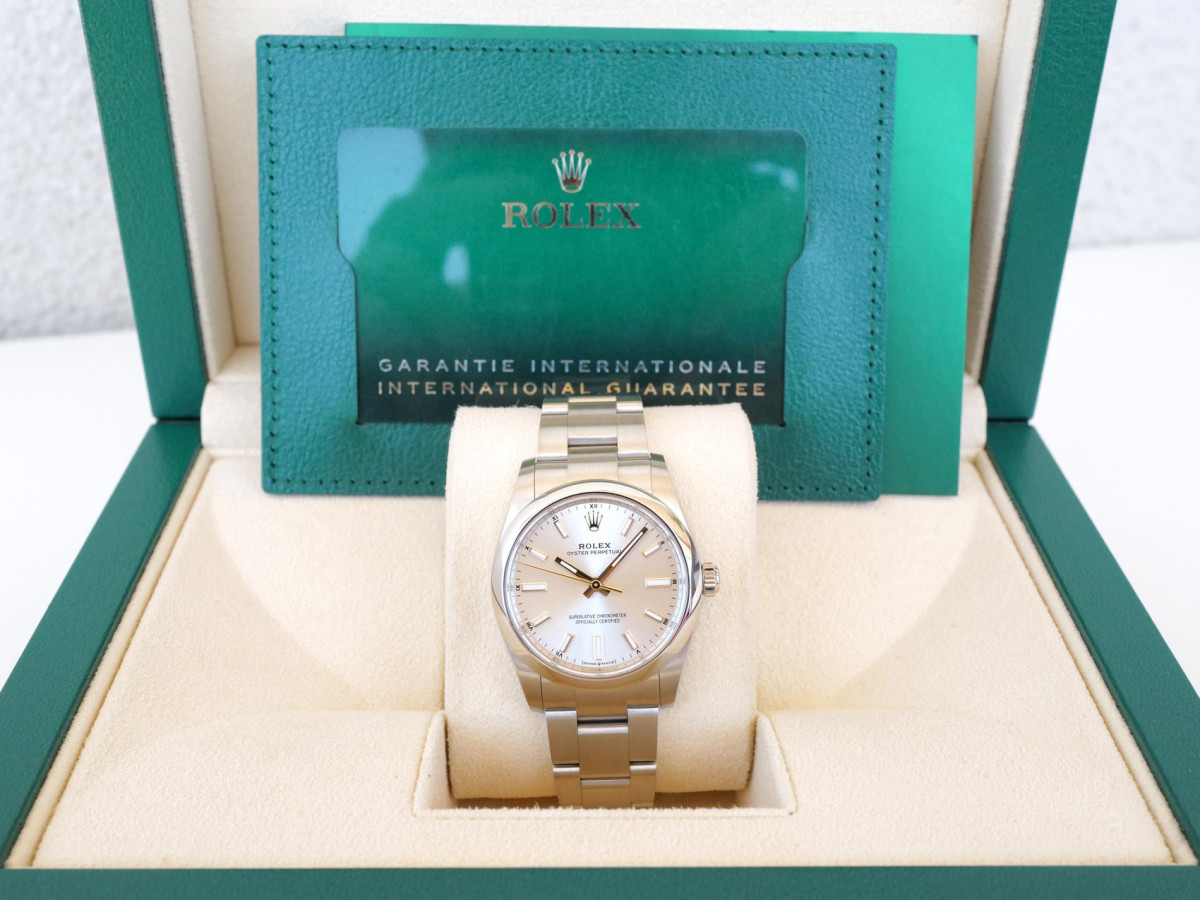 Часы Rolex Oyster Perpetual 34 Silver Dial (2022)[9]