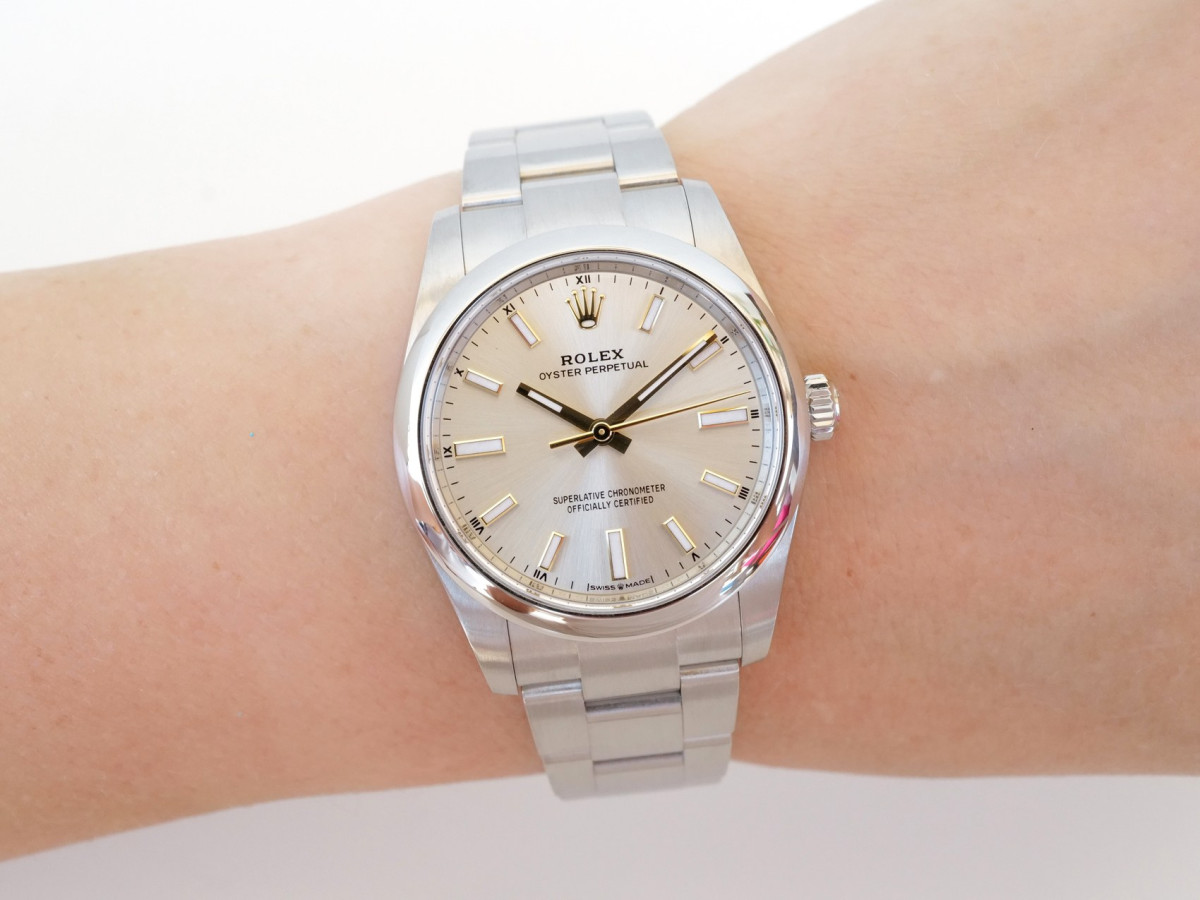 Часы Rolex Oyster Perpetual 34 Silver Dial (2022)[5]