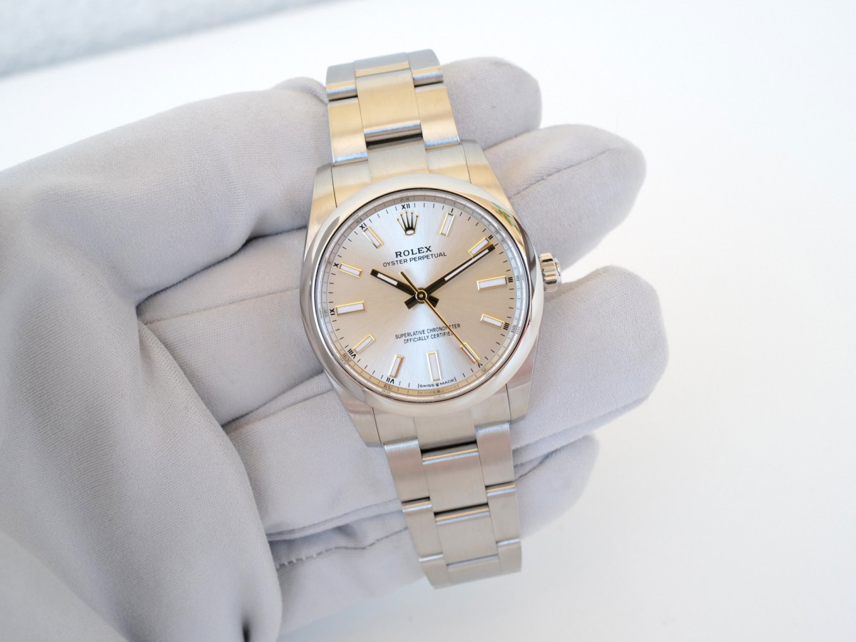 Часы Rolex Oyster Perpetual 34 Silver Dial (2022)[8]