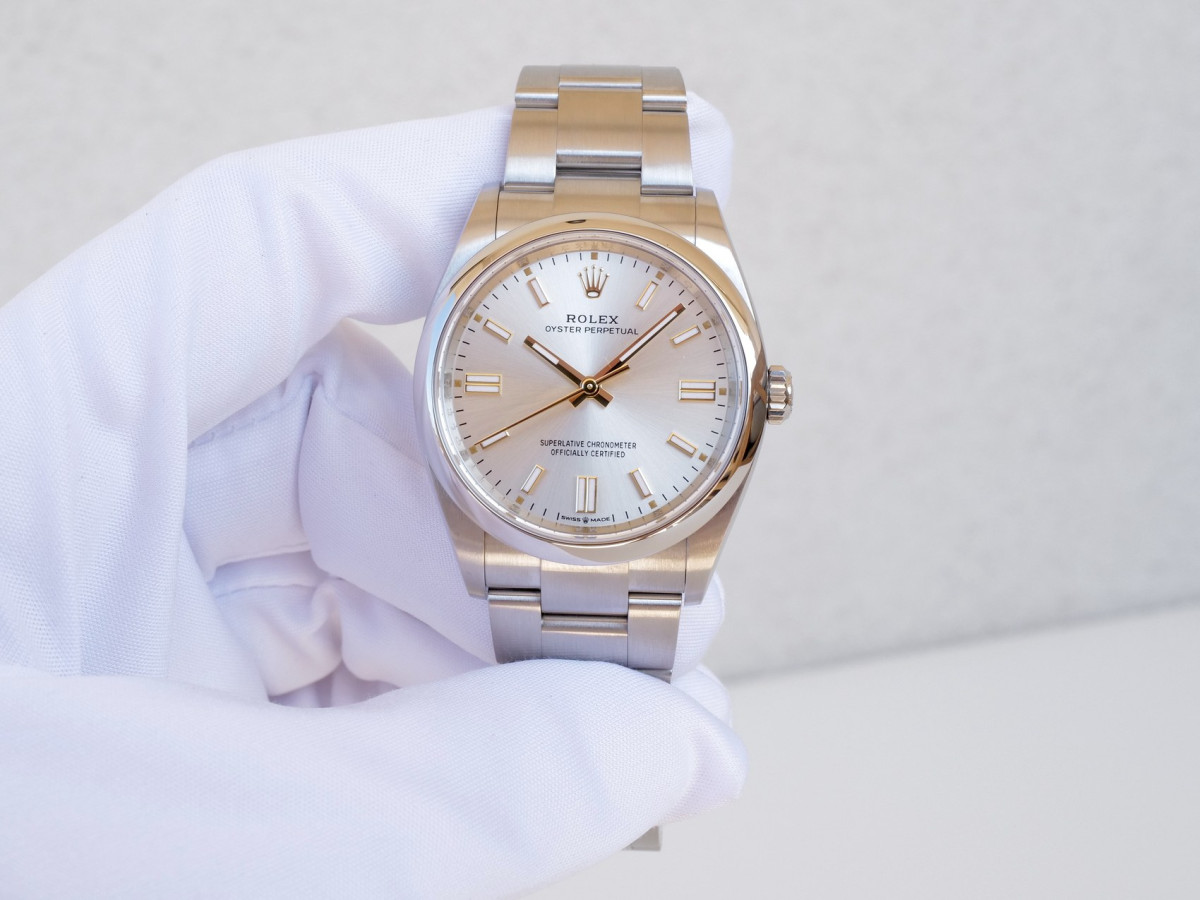 Часы Rolex Oyster Perpetual 34 Silver Dial (2022)[8]