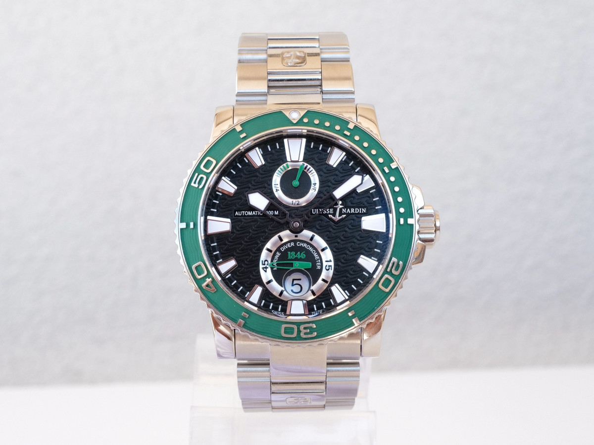 Купити годинник Ulysse Nardin Maxi Marine Diver Limited Edition оа 100 Green Bezel