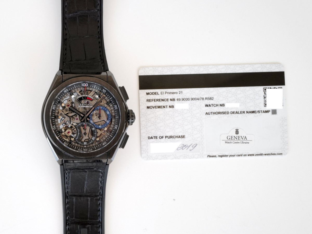 Годинник Zenith Defy El Primero 21 Black Ceramic Chronograph Skeleton Dial 44[9]