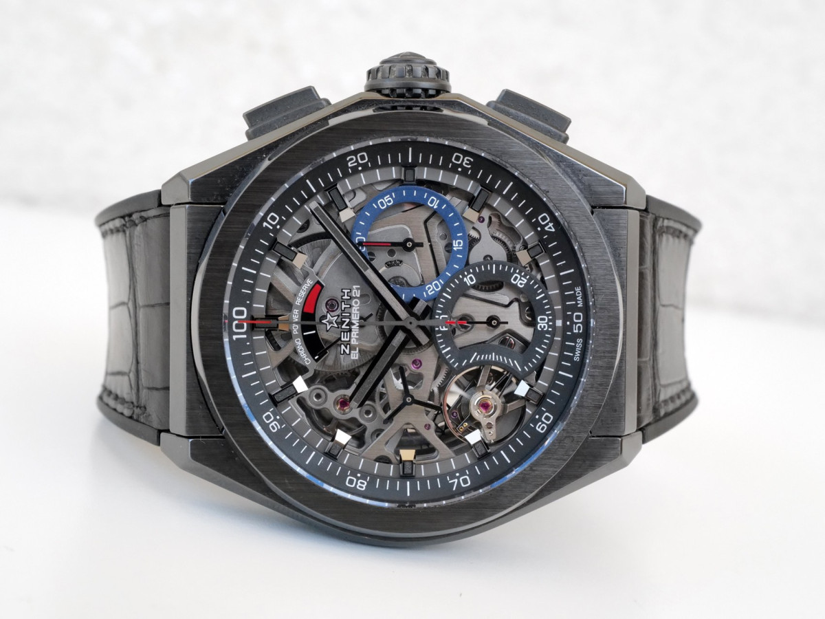 Годинник Zenith Defy El Primero 21 Black Ceramic Chronograph Skeleton Dial 44